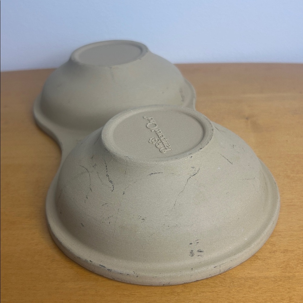 The Pampered Chef 🍳 Double Egg Stoneware Divided Dish Egg Cooker Dish - Picture 12 of 13